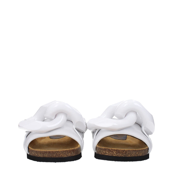 Weiße Lederslipper