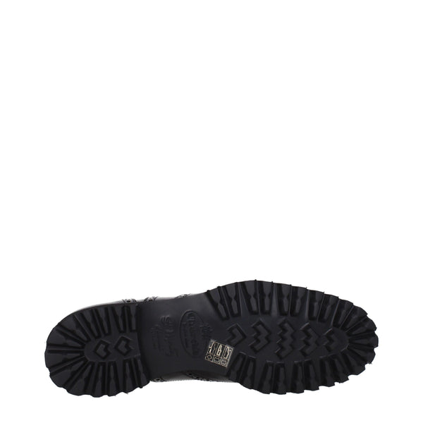 Schwarze Leder-Schnürschuhe im Oxford- und Derby-Stil