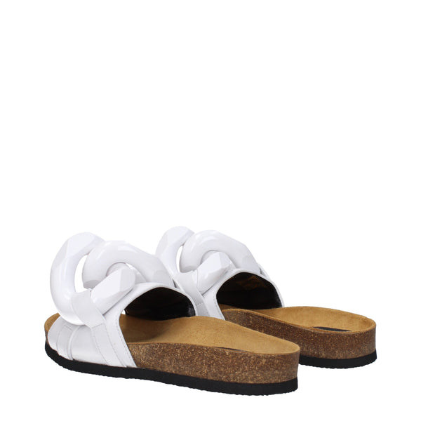Weiße Lederslipper