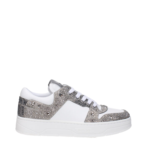 Chunky Sneakers aus weißem Leder