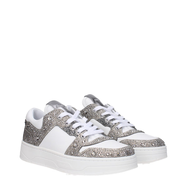 Chunky Sneakers aus weißem Leder