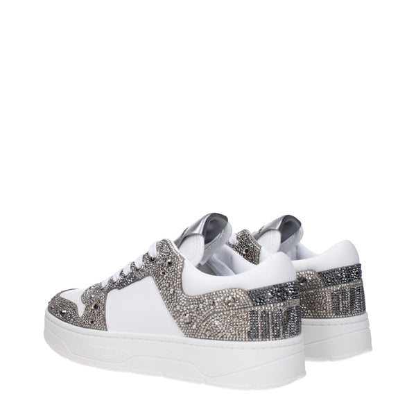 Chunky Sneakers aus weißem Leder