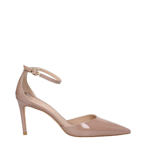 Pinke Leder-Stilettosandalen