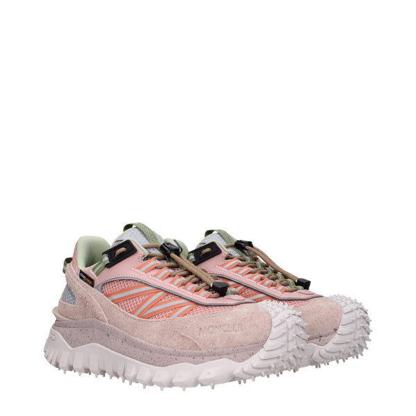 Rosa Leder Sportliche Turnschuhe