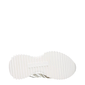 Beigefarbene Stoff-Sneaker mit niedrigem Schnitt