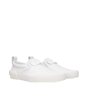 Weiße Leder Slipper