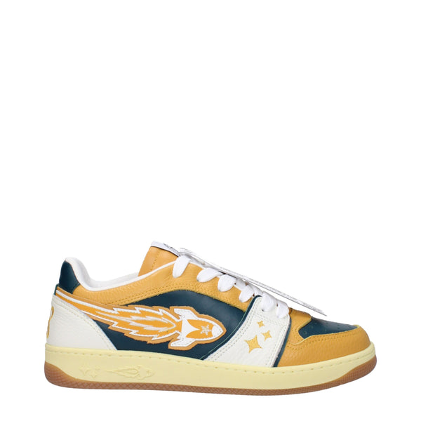 Grüne Sneakers aus Leder mit niedrigem Schaft