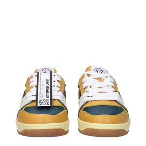 Grüne Sneakers aus Leder mit niedrigem Schaft