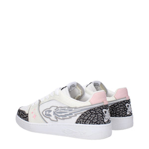 Weißes Leder Sportliche Turnschuhe