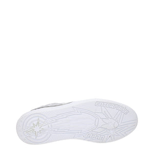 Weißes Leder Sportliche Turnschuhe