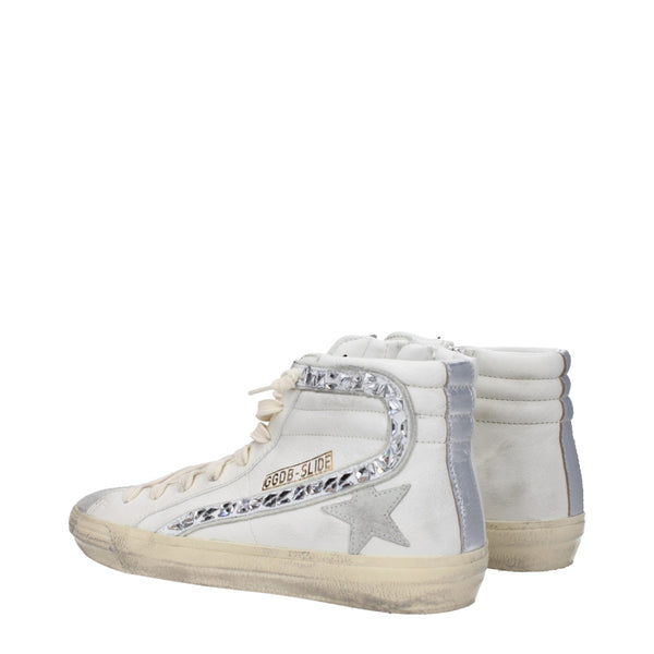 Weiße High-Top Sneakers aus Leder