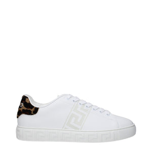 Weiße Sneakers aus Leder mit niedrigem Schaft