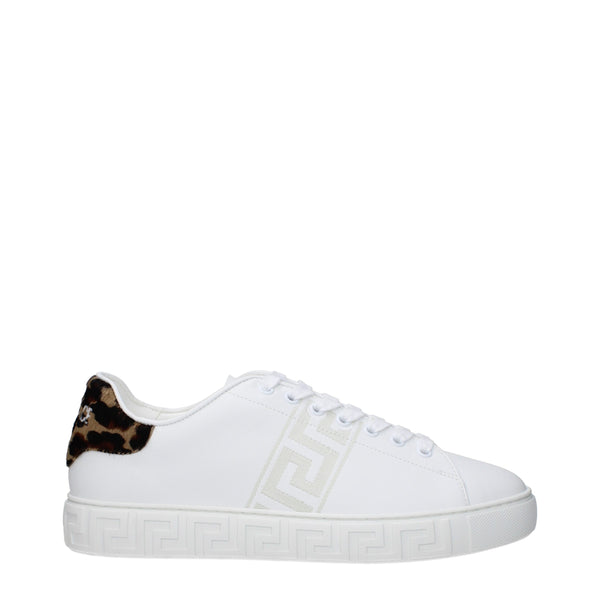 Weiße Sneakers aus Leder mit niedrigem Schaft