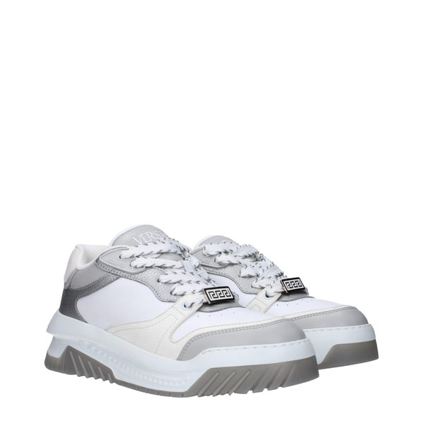 Chunky Sneakers aus weißem Leder