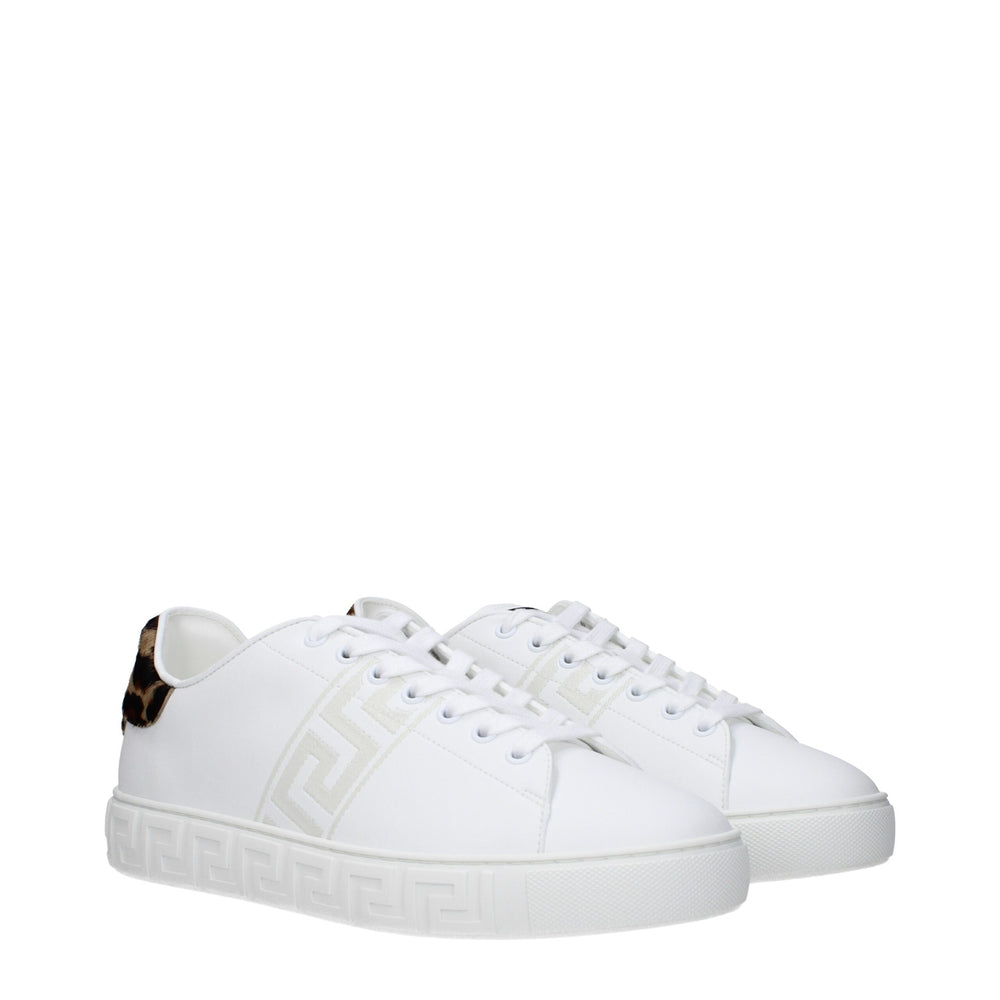 Weiße Sneakers aus Leder mit niedrigem Schaft