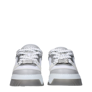 Chunky Sneakers aus weißem Leder