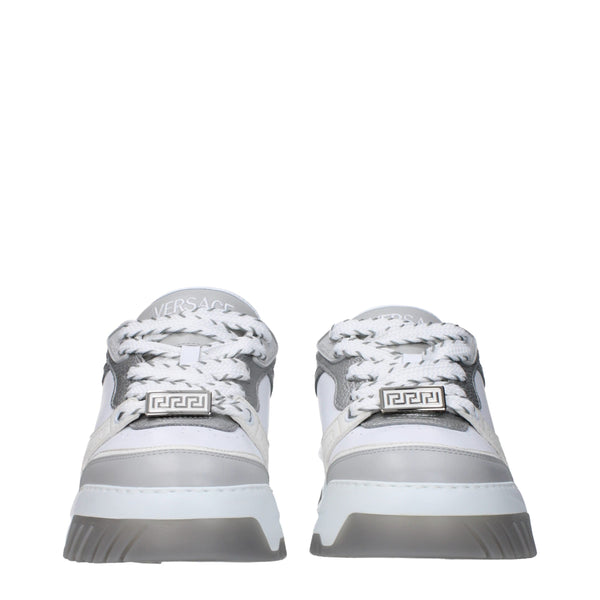 Chunky Sneakers aus weißem Leder