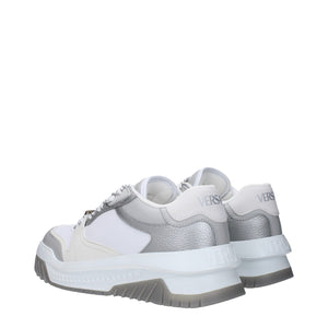 Chunky Sneakers aus weißem Leder