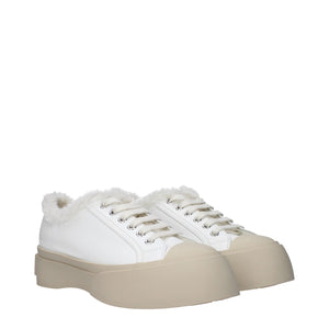 Weiße Leder-Sneaker mit niedrigem Schaft
