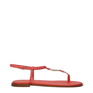 Rosa Flip-Flop-Sandalen aus Leder