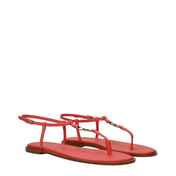 Rosa Flip-Flop-Sandalen aus Leder