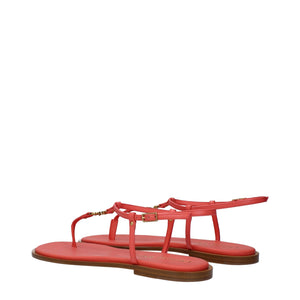 Rosa Flip-Flop-Sandalen aus Leder