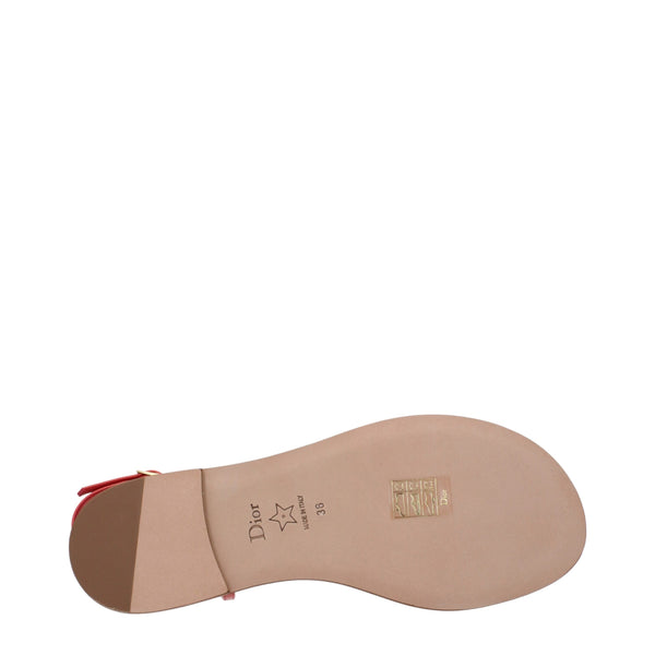 Rosa Flip-Flop-Sandalen aus Leder