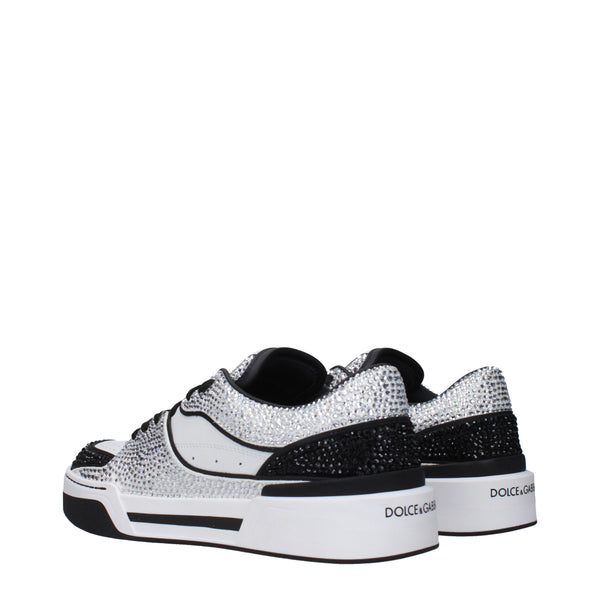 Weiße Leder-Sneaker mit niedrigem Schaft