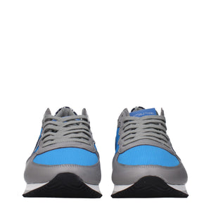 Blaue Stoff-Sneaker mit niedrigem Schaft