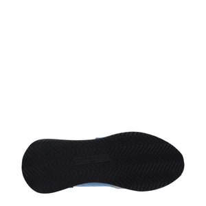 Blaue Stoff-Sneaker mit niedrigem Schaft