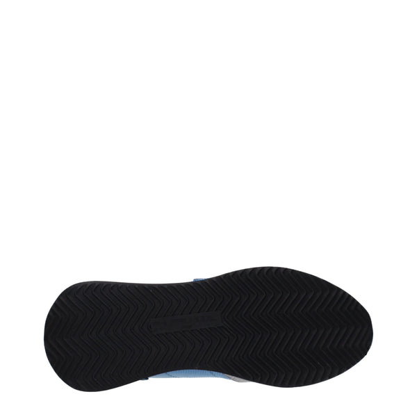 Blaue Stoff-Sneaker mit niedrigem Schaft