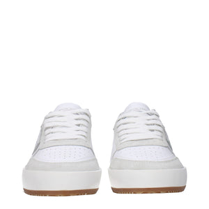 Weiße Sneakers aus Leder mit niedrigem Schaft