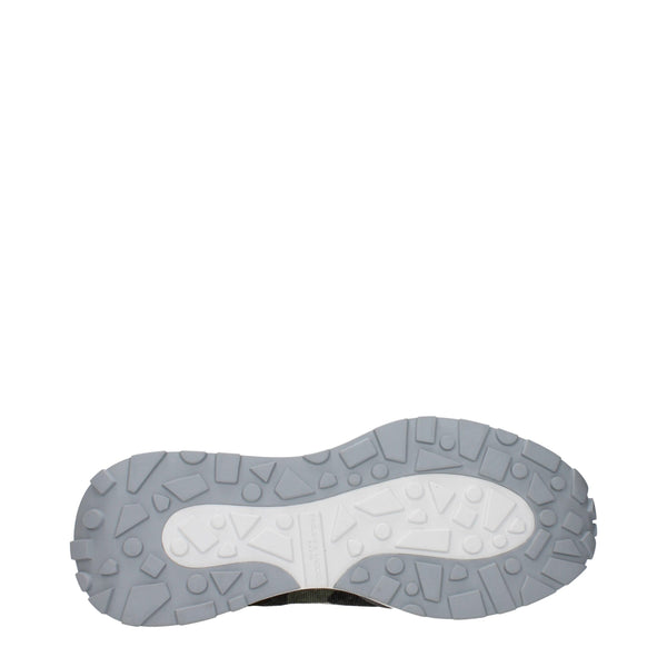 Chunky Sneakers aus grünem Stoff