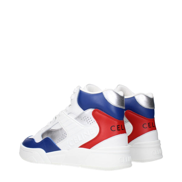 Weißes Leder Sportliche Turnschuhe