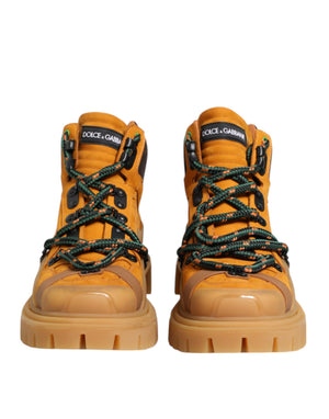 Orange Schnürstiefel Trekking-Stiefel Schuhe