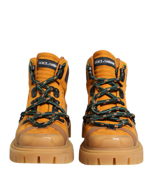 Orange Schnürstiefel Trekking-Stiefel Schuhe