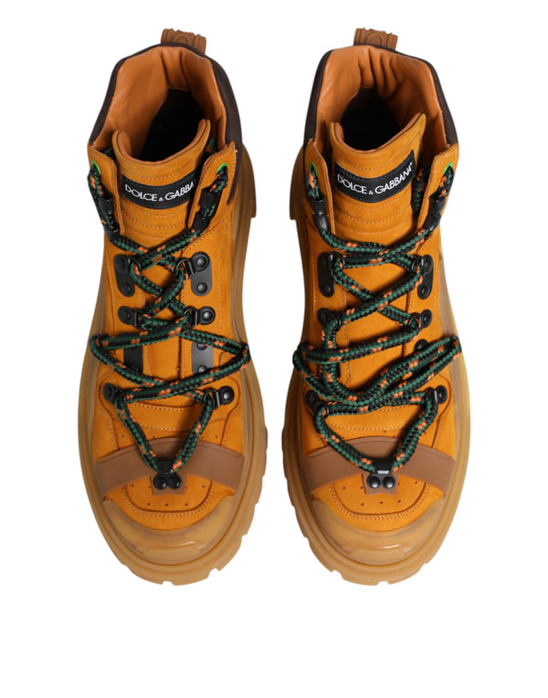 Orange Schnürstiefel Trekking-Stiefel Schuhe