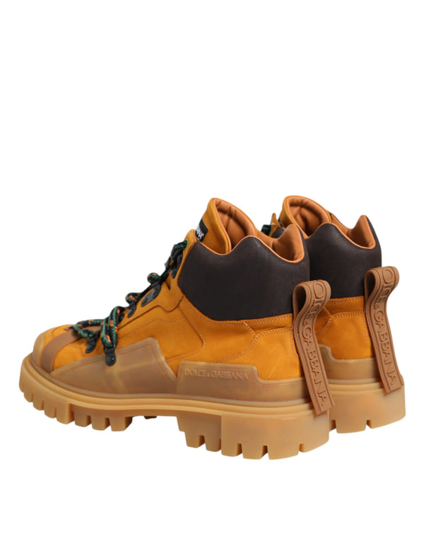 Orange Schnürstiefel Trekking-Stiefel Schuhe