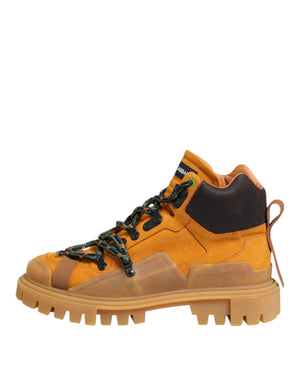 Orange Schnürstiefel Trekking-Stiefel Schuhe