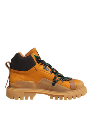 Orange Schnürstiefel Trekking-Stiefel Schuhe
