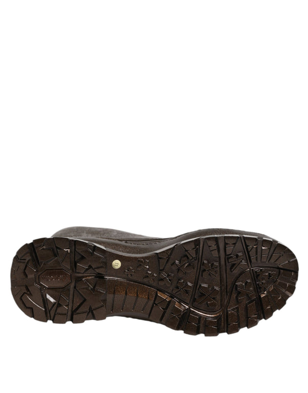 Metallic Braun Pull On Regen Stiefel Schuhe