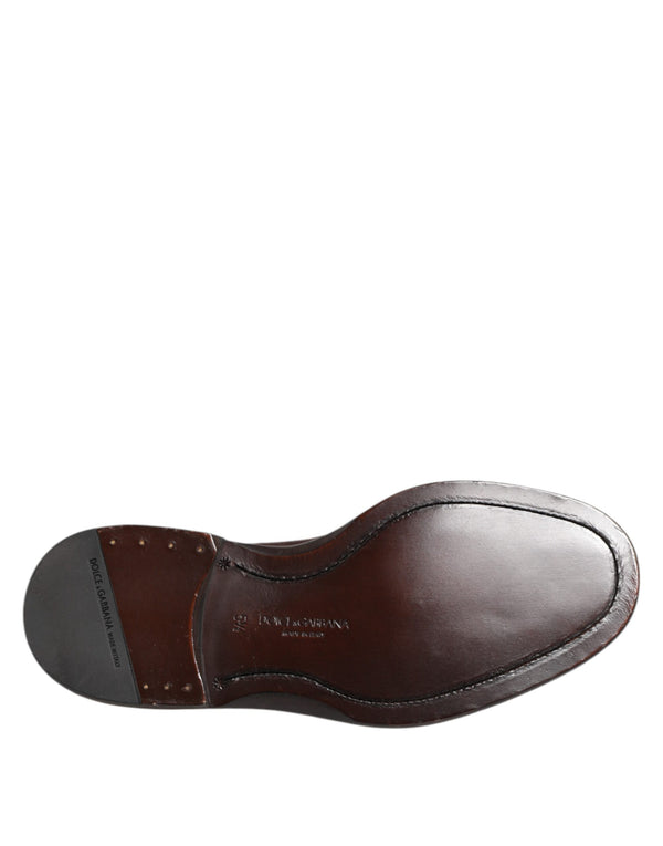 Braune Samt-Schnürschuhe in Oxford-Optik