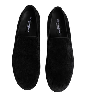 Schwarz Jacquard Loafers Formal Männer Kleid Schuhe