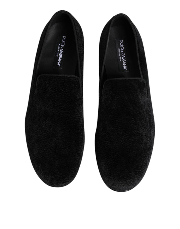 Schwarz Jacquard Loafers Formal Männer Kleid Schuhe