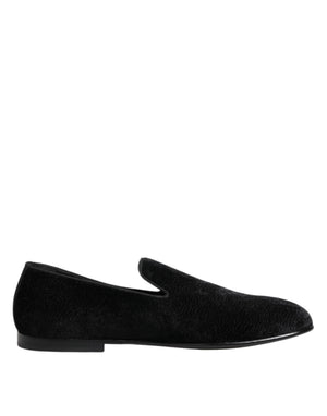 Schwarz Jacquard Loafers Formal Männer Kleid Schuhe