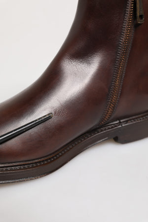 Braun Chelsea Leder Mid Calf Stiefel Schuhe