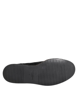 Schwarz Wildleder Quaste verschönert Loafers Schuhe