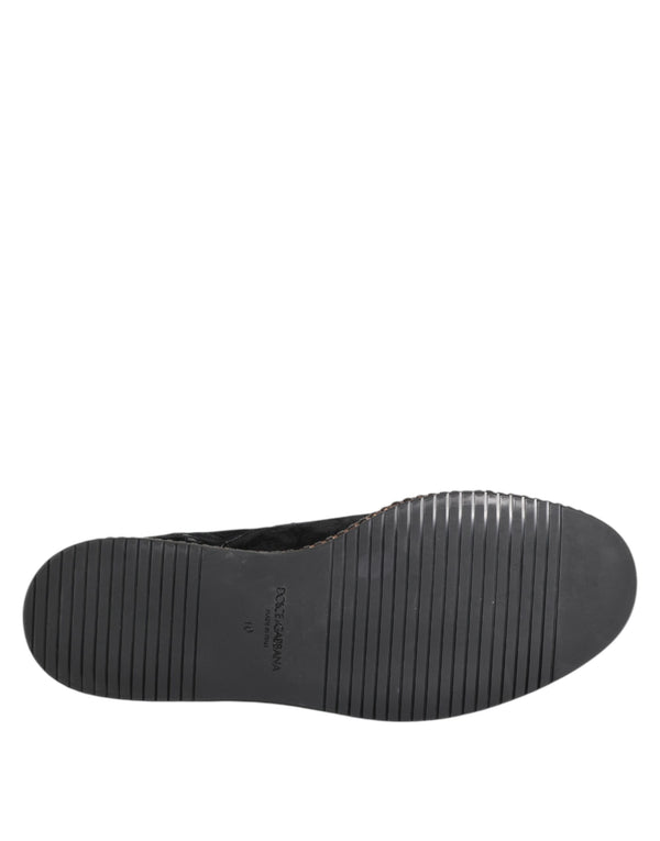 Schwarz Wildleder Quaste verschönert Loafers Schuhe