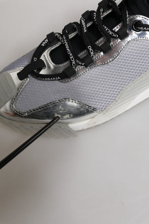 Silber Schwarz Nylon NS1 Low Top Männer Turnschuhe Schuhe