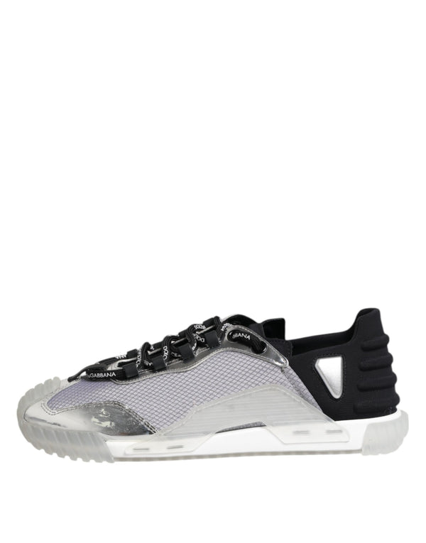 Silber Schwarz Nylon NS1 Low Top Männer Turnschuhe Schuhe